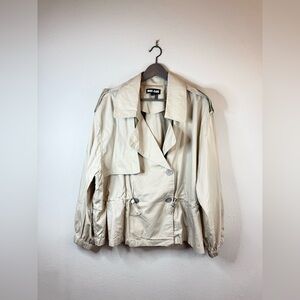 DKNY Sport Women’s Khaki Short Plus Size Trench Coat Size 2X NWT